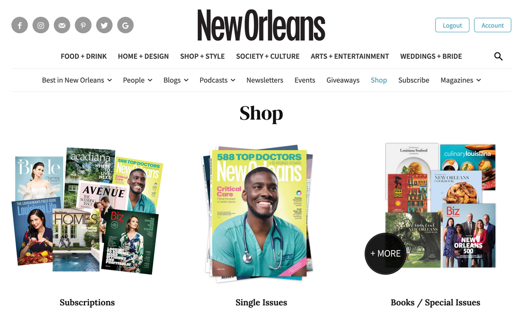 Visit Our Store on MyNewOrleans.com